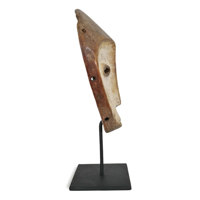 African Vintage Lega Passport Mask on Stand For Sale - Image 3 of 5