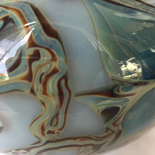 1970s Artist Dick Huss Hand - Blown Art Glass Vase For Sale - Image 5 of 11