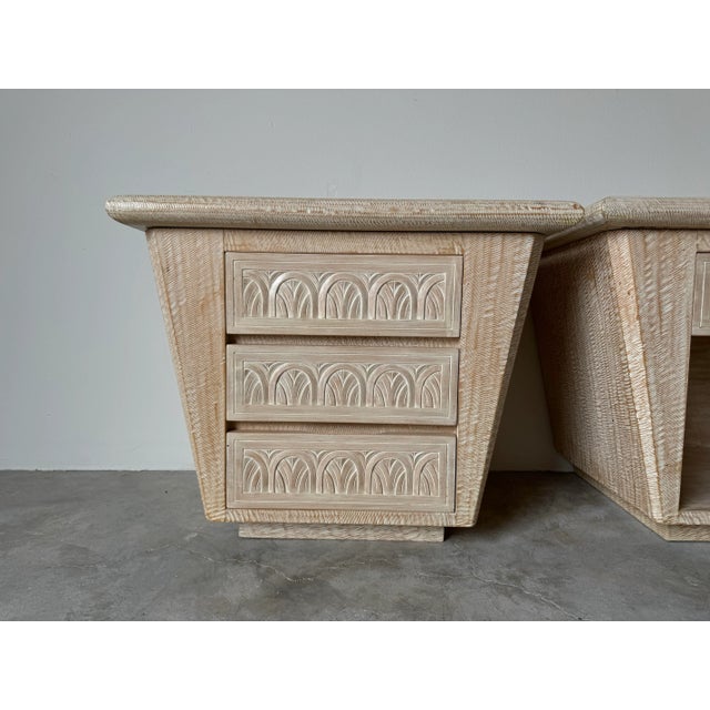 Pair of Vintage Organic Hand Carved Wood Nightstands by Kreiss Furniture For Sale - Image 12 of 12