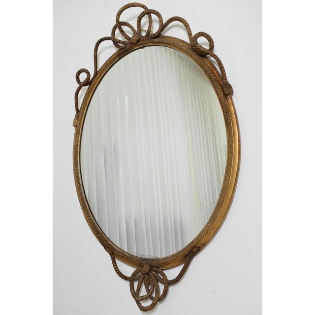 Oval Trimmings and Pompoms Mirror For Sale - Image 4 of 6