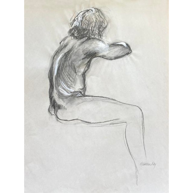 Original Life Drawing, "Curley" For Sale