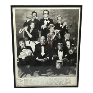 Vintage Signed Photograph by Dudley Moore of a Tribute to Henry Mancini Called “friends of Mancini” 1987