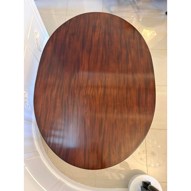 Antique English Regency Figured Mahogany Dining Table with Oval Tilt Top, 1830s For Sale - Image 9 of 16