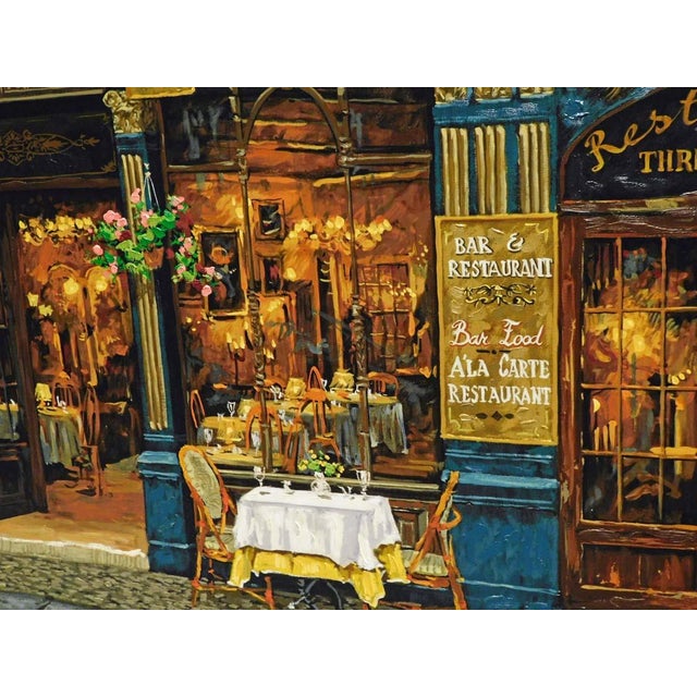 2000 - 2009 Viktor Shvaiko "London for Two" Hand Embellished on Canvas Framed Hand Signed For Sale - Image 5 of 10