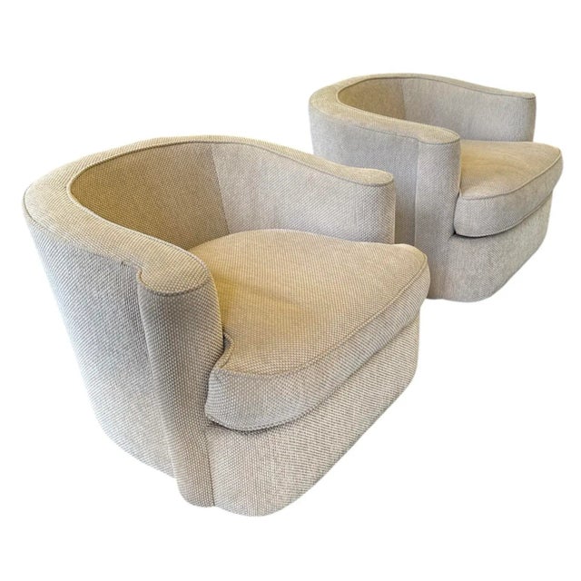 Bernhardt Vintage Pair Bernhardt Swivel Chairs For Sale - Image 4 of 12