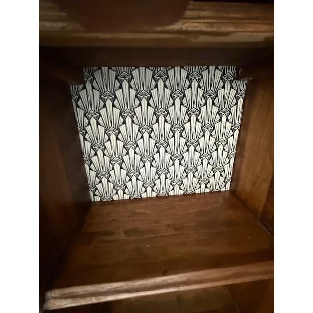 Art Deco Art Deco Solid Walnut Low Bookcase Nightstand / Side Table, Restored Antique For Sale - Image 3 of 10