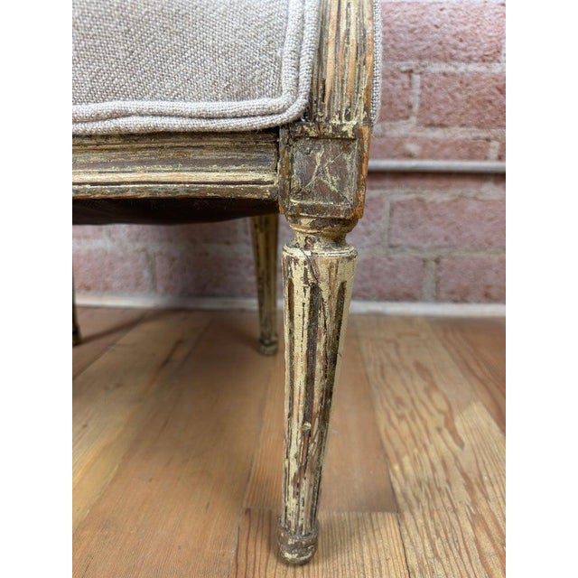 Antique French Louis XVI Petite Corbeille Vanity Chair For Sale - Image 10 of 17