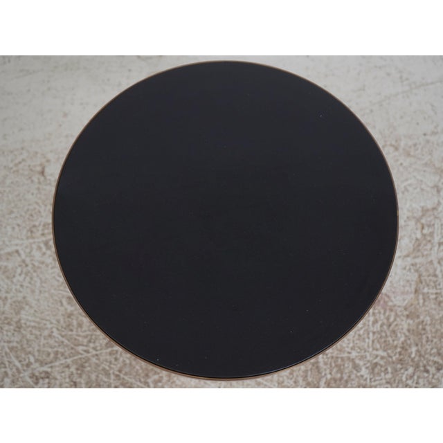 French Global Views Round Granite Directorie Top Brass Table For Sale - Image 3 of 12
