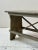 1940s Vintage Grey-Painted Wood Bench With X-Brace Detail, Circa 1930-40s For Sale - Image 5 of 12