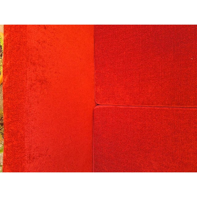 1960s Fasce Cromate Sofa in Red Fabric by Luigi Caccia Dominioni for Azucena, 1960s For Sale - Image 5 of 18
