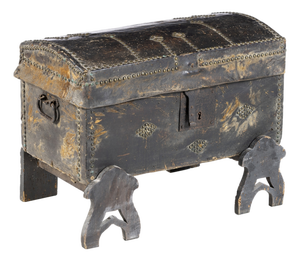 Vintage Portuguese Wooden Trunk