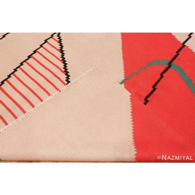 Nazmiyal Collection Vintage Antonin Kybal Room French Kilim Rug For Sale - Image 4 of 6
