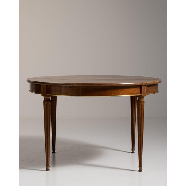 Brown 19th Century France Rich Walnut Brown Oval Walnut Dining Table For Sale - Image 8 of 11