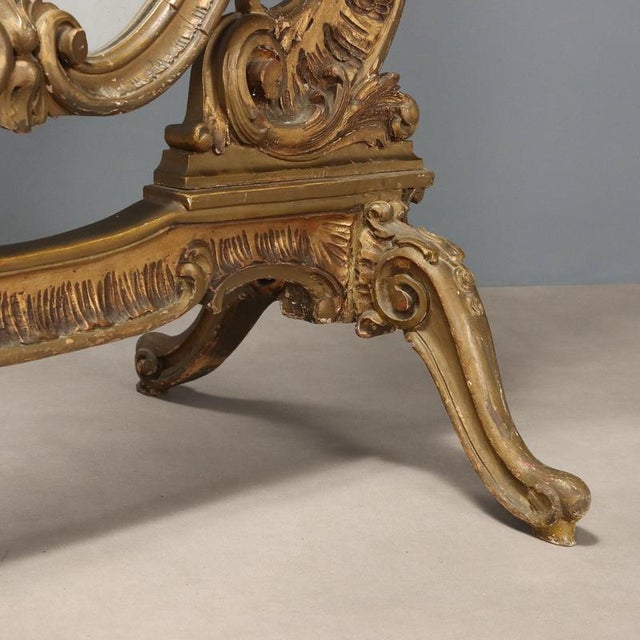 Carved Wooden Psyche Mirror For Sale - Image 9 of 11