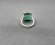 Metal 8.20 Ct Gia Certified Natural Zambian Emerald & Diamond Ring Size 6.5 For Sale - Image 7 of 9