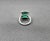 Metal 9.84 Ct Gia Certified Natural Zambian Emerald & Diamond Ring Size 6.5 For Sale - Image 7 of 9