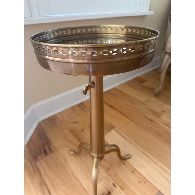 Modern Style Telescopic Brass End Table For Sale - Image 10 of 10