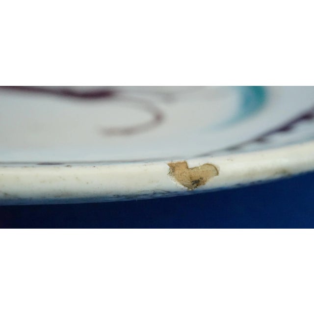 White Vintage Ceramic Plate with Horse by Orfeo Tamburi, 1940s For Sale - Image 8 of 18