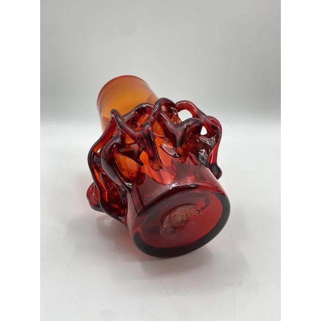 Handmade Flower Vase by Jerzy Słuczan-Orkusz für Krakowski Instytut Szkła, Poland, 1970s For Sale - Image 6 of 12