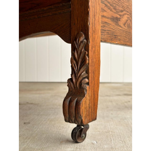 Antique Oak Serpentine Chest of Drawers, C. 1890 For Sale - Image 15 of 18