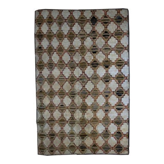 1880s, Handmade Antique American Hooked Rug 5.10' X 7.9' For Sale