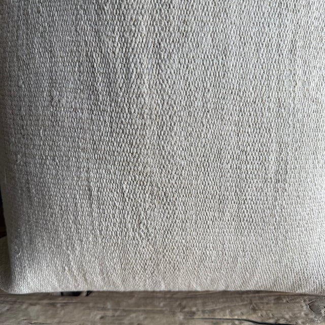 Textile Vintage Rug Pillow Cover With Original Seams For Sale - Image 7 of 8