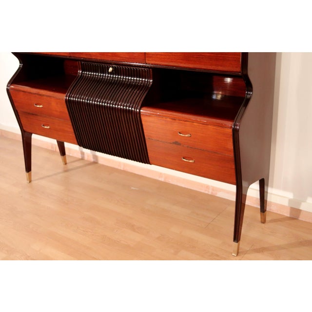 Wood Mid-Century Sideboard in Mahogany, Rosewood and Maple by Osvaldo Borsani, Italy, 1950s For Sale - Image 7 of 18