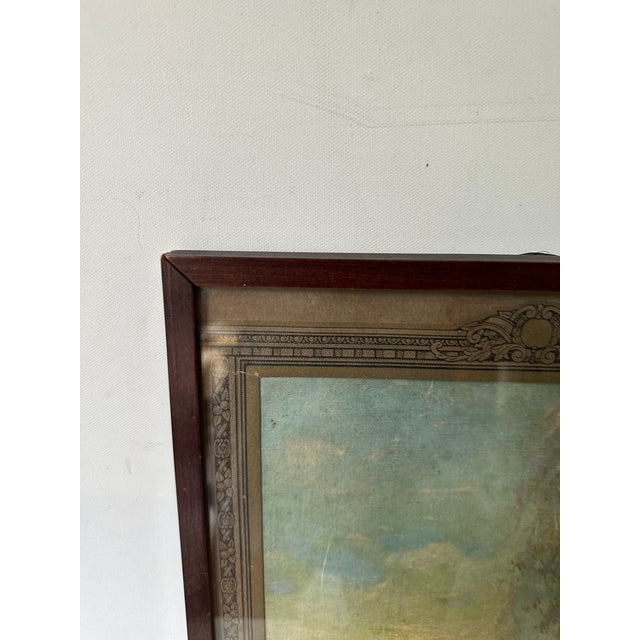 Up for consideration is a beautiful framed print of a tree and a cabin. This would look lovely in your home and it is a...