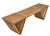 Mid Century Modern Slatted Teak Wood Bench. Very Versatile.