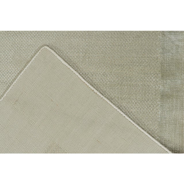 Textile Rug & Kilim’s Modern Rug With Taupe Open Field and Silver-Gray Border For Sale - Image 7 of 7