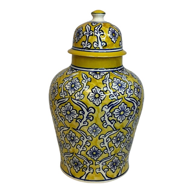 Mid 20th Century Chinoiserie Boho Chic Hollywood Regency Ginger Jar For Sale