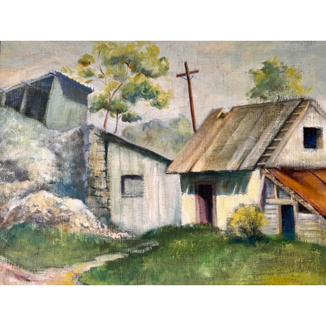 1948 Vintage Countryside Landscape Oil on Canvas Painting by Edward Hergelroth For Sale In Miami - Image 6 of 11