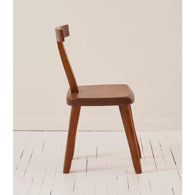Mid-Century Modern Olavi Hanninen Brutalist T Chair in Solid Elm, 1950s For Sale - Image 3 of 6