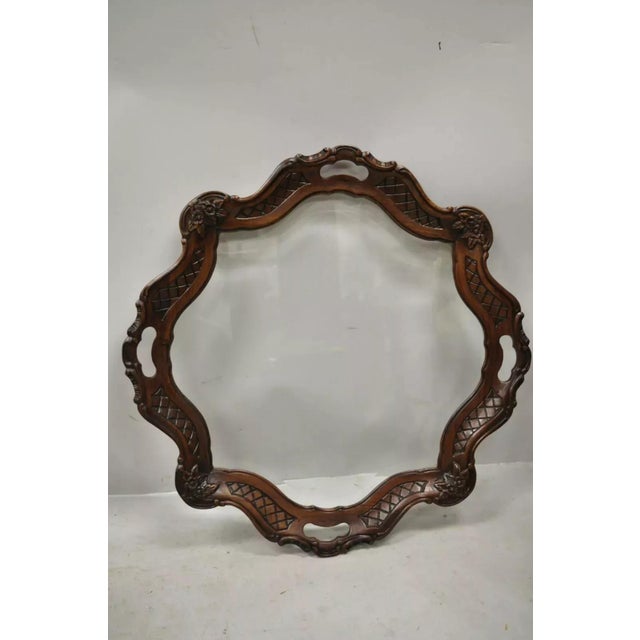 Brown Antique French Louis XV Walnut Coffee Table W/ Angelica Kauffman Porcelain Dish For Sale - Image 8 of 11