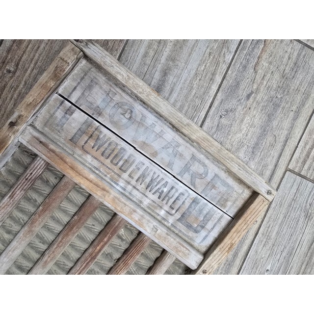 Antique Howard Woodenware Washboard With Dovetail Joinery For Sale - Image 4 of 12