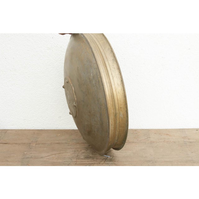 Bronze Large 24" Dm Antique Golden Bronze Urli Pot For Sale - Image 8 of 9