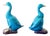 1960s Mid-Century Chinese Ceramic Turquoise Ducks - a Pair For Sale