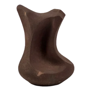 1980s Ruth Dian Pumphrey Untitled Towering Ceramic Sculpture in Deep Brown