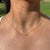 Pop Art Minimalist Diamond Heart Station Necklace in 14k Yellow Gold Layering Jewelry For Sale - Image 3 of 16