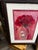 Vintage Red and Pink Floral Framed Print For Sale - Image 4 of 5