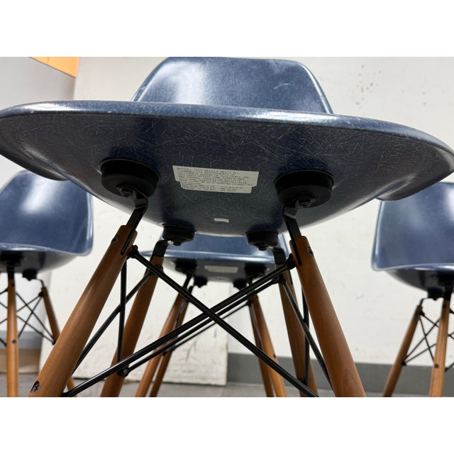 Charles + Ray Eames for Herman Miller Molded Fiberglass Chairs, Set of Four For Sale - Image 12 of 12