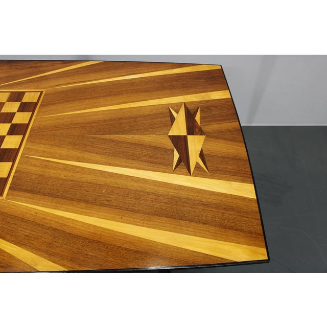 Wood Dining Chess Table, Czechoslovakia, 1960s For Sale - Image 7 of 17