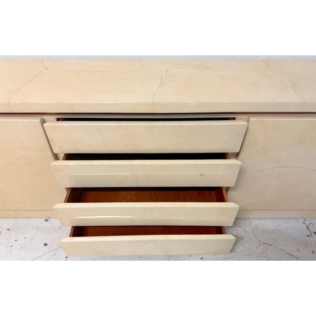 Karl Springer Monumental Karl Springer Goatskin Lacquer Credenza / Sideboard For Sale - Image 4 of 18