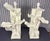 Fabulous pair of hand carved wood Banana Plant Lamps finished in white plaster. Dating from about the 1990s?, the plaster...