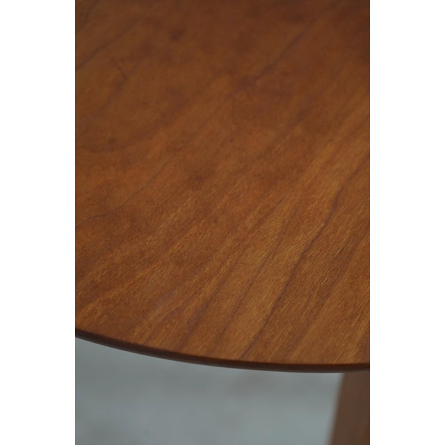 2010s Thomas Moser Round Cherry Small Occasional End Table For Sale - Image 5 of 12