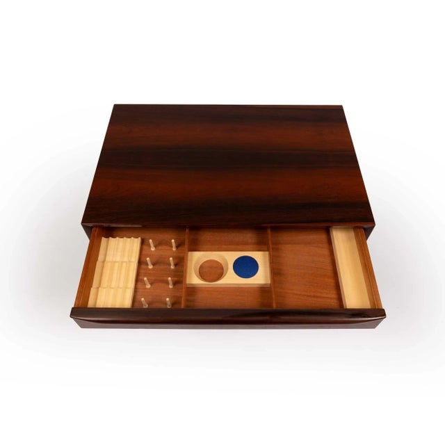 Brown Vintage Danish Mid-Century Rosewood Sewing Cabinet/Chest For Sale - Image 8 of 10