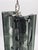 Pendant Light in Thick Green-Grey Glass and Chromed Metal in the style of Fontana Arte, 1970 For Sale - Image 12 of 14