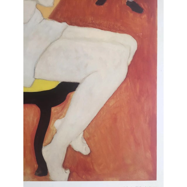 Mustard Milton Avery Vintage 1982 Lithograph Print Framed Poster " Seated Blonde " 1946 For Sale - Image 8 of 13