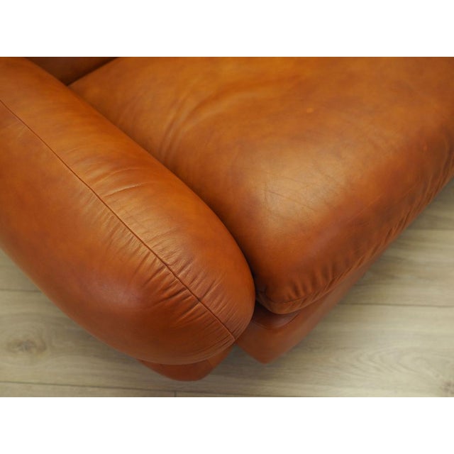 Red Italian Red Leather Sofa, Italy, 1970s For Sale - Image 8 of 14