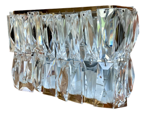 German Crystal Prism Wall Sconce in the style of Palwa, 1970s